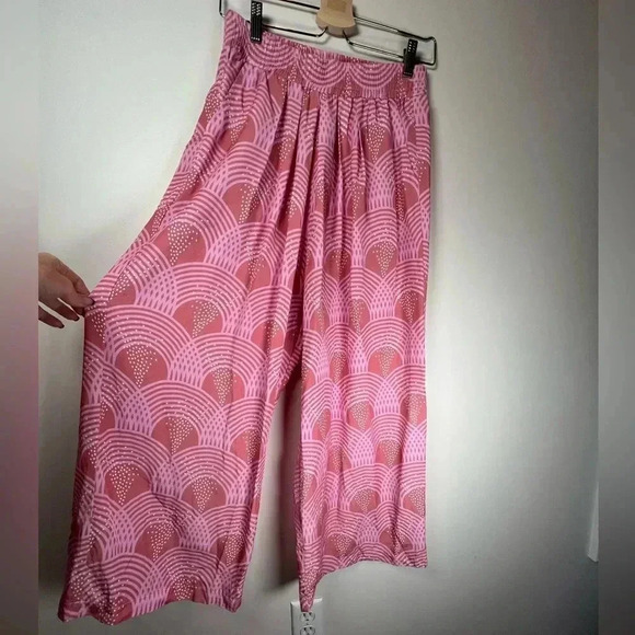 Leroli “Zoe” Pant In Sunset Wide Leg Loose Fit Ankle Length Women’s Size Medium - Picture 7 of 11